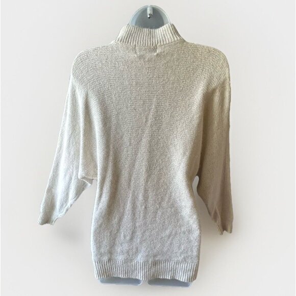 Vintage Ivory Silk Angora Wool Sweater Pearl Embellished 80’s Women's Size Med - Picture 4 of 9